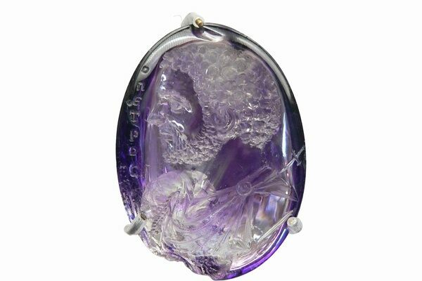 Portrait of Roman Emperor Caracalla in Amethyst Stone